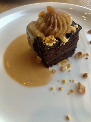 Chocolate hazelnut cake   at Eat Well Restaurant in Dubai
