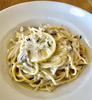 Lemonade pasta   at Eat Well Restaurant in Dubai