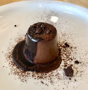Chocolate panna cotta   at Eat Well Restaurant in Dubai