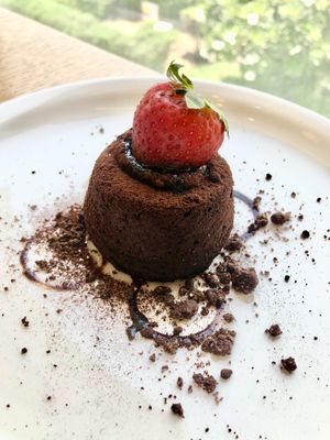 Lava cake  at Eat Well Restaurant in Dubai