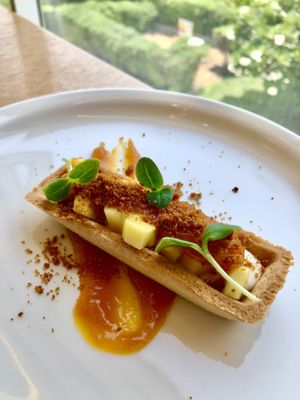 Mango tart  at Eat Well Restaurant in Dubai