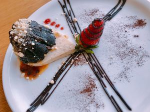 Vegan dessert from the regular menu at Eat Well Restaurant in Dubai