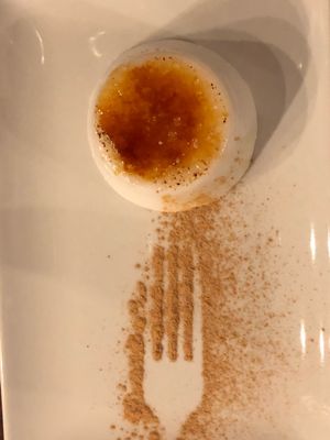 flan de coco  at Escafandra in Madrid