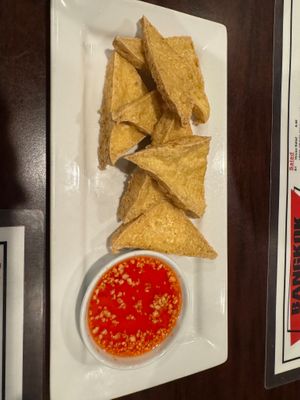 Fried tofu with sweet chili sauce. Mild and yummy.  at Bangkok Thai in Chester