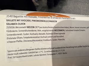 vegan  at Pret A Manger in Berlin