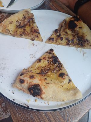 Garlic flatbread with olive tapenade at IV10 Cafe Bar Deli in Fortrose