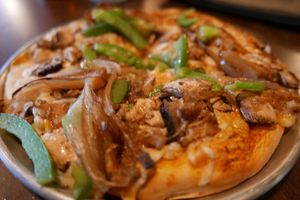 Pizza salvaxe #Veganuary at Salvaxe.MX in Mexico City