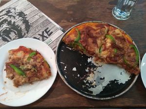 Hot Pizza. Remembered to click before we ate it all  at Salvaxe.MX in Mexico City