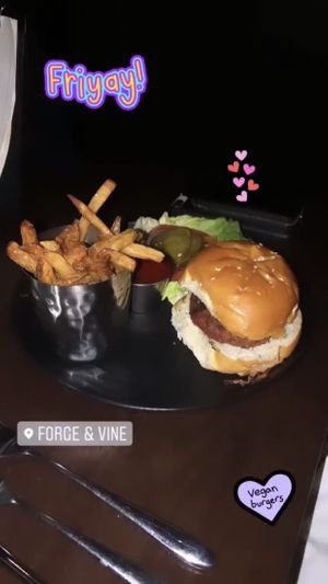 Vegan beyond burger!! :) at Forge & Vine in Groton