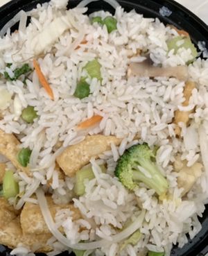 Vegetable fried rice with tofu (no egg)  at House of Hunan in Annapolis