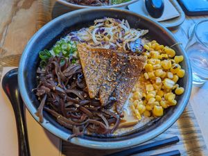 Vegan soy miso ramen at RaRa in Redfern