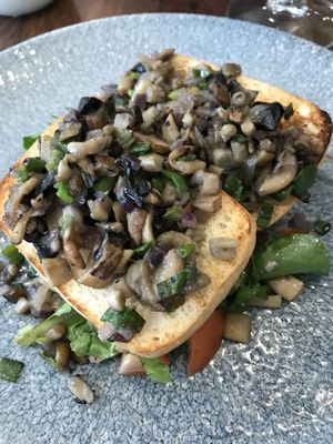 Mushroom starter at Underground Dining in Bangor