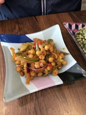 Chickpea taster at Underground Dining in Bangor