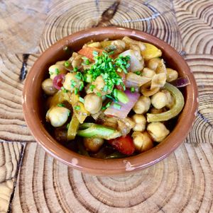 Spicy chickpeas   at Underground Dining in Bangor