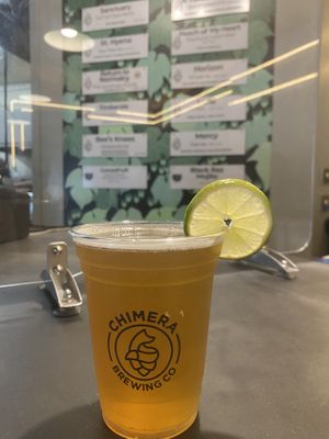 Beer list with non-profits labeled at V-Grits and Chimera Brewing in Louisville