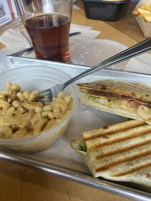 Mac & Beer Cheese, Crunchwrap Supreme  at V-Grits and Chimera Brewing in Louisville
