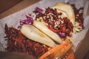 Bao buns  at V-Grits and Chimera Brewing in Louisville