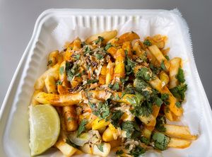 Thai fries  at V-Grits and Chimera Brewing in Louisville