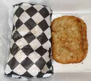 Breakfast Curitiba with hash browns  at V-Grits and Chimera Brewing in Louisville