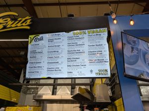 Menu at V-Grits and Chimera Brewing in Louisville