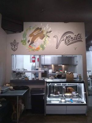 restaurant + art work  at V-Grits and Chimera Brewing in Louisville