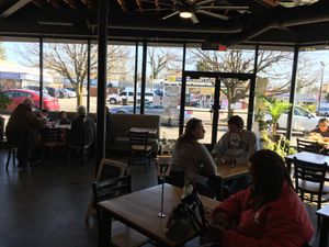 Interior seating  at V-Grits and Chimera Brewing in Louisville