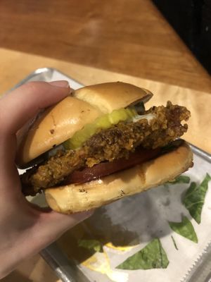 Chicken sandwich  at V-Grits and Chimera Brewing in Louisville