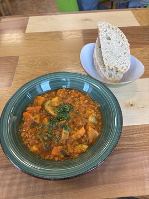 Vegetable goulash with homemade bread (€ 10,00)  at Spitzwegerich KG in Leibnitz