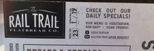 Vegan friendly!  at Rail Trail Flatbread Co in Hudson