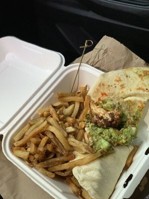 Veggie naan-wich  at Rail Trail Flatbread Co in Hudson