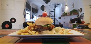 One of the best burger I ever had.
They've got really cool veegie/vegan option. My wife tried the vegan burger ,it was great!
Best alternative to tajine in town. at Beats Burger in Marrakech