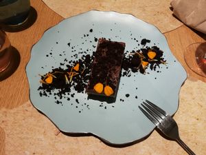 Chocolate tarte at Veganapati in Lisbon