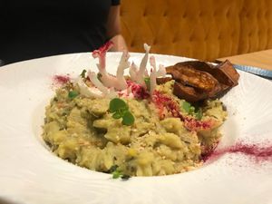 Cauliflower risotto! Very tasty!  at Veganapati in Lisbon