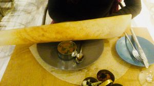 Massive (and truly delicious!) dosa at Veganapati in Lisbon