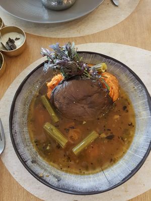 Portobello sous vide at Veganapati in Lisbon