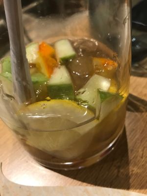 White sangria at Veganapati in Lisbon