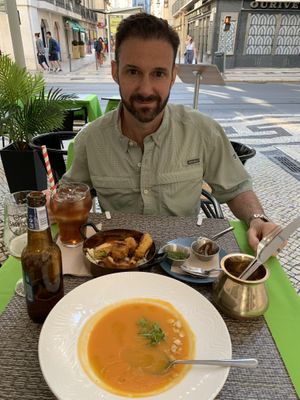 Squash soup  at Veganapati in Lisbon