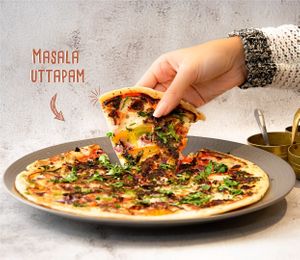 Masala Uttapam at Veganapati in Lisbon