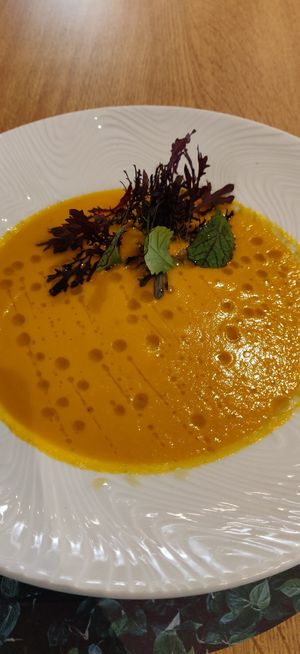 Soup for the day at Veganapati in Lisbon