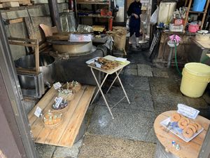 Inside the shop at Iriyama Tofu Shop in Kyoto