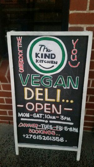 Nice board at The Kind Kitchen in Woodstock