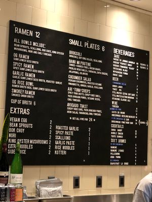 Menu  at Ramen Hood - Pop up in New York City
