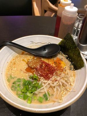 Spicy ramen with vegan egg!!! at Ramen Hood - Pop up in New York City