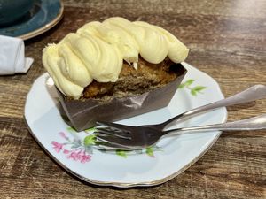 Carrot cake   at Hettie's Tearoom in Pitlochry