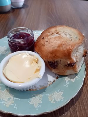 Vegan scone at Hettie's Tearoom in Pitlochry