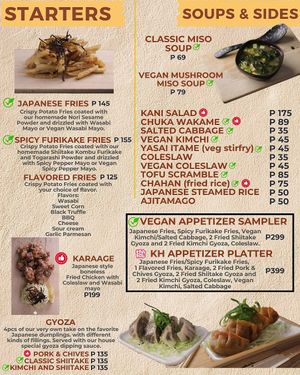 Look for the Leaf sign for our vegan options at Katsu House in Antipolo