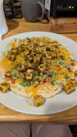 Vegan Scarlett pancake at Roasted in Bethlehem