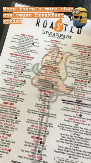 Several vegan and vegetarian options at Roasted! at Roasted in Bethlehem