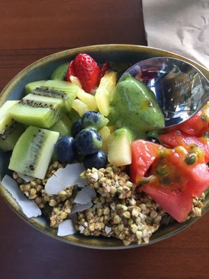 Green bowl  at Blended Health Bar in Fortitude Valley
