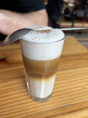 Oat latte   at Cookie Lady in Rishikesh